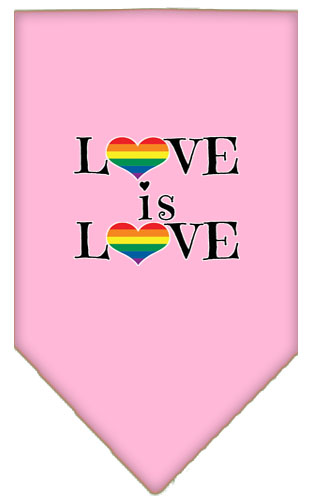 Love is Love Screen Print Bandana Light Pink Small